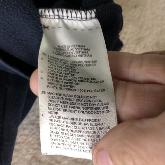 Reebok Mens Jackets Large 1/4 Zip Pullover Fleece Athleisure Activewear Navy - Picture 10 of 13